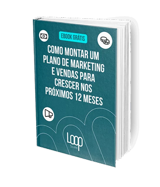 Capa do e-book: Como Montar um Plano de Marketing e Vendas para Crescer nos Próximos 12 Meses